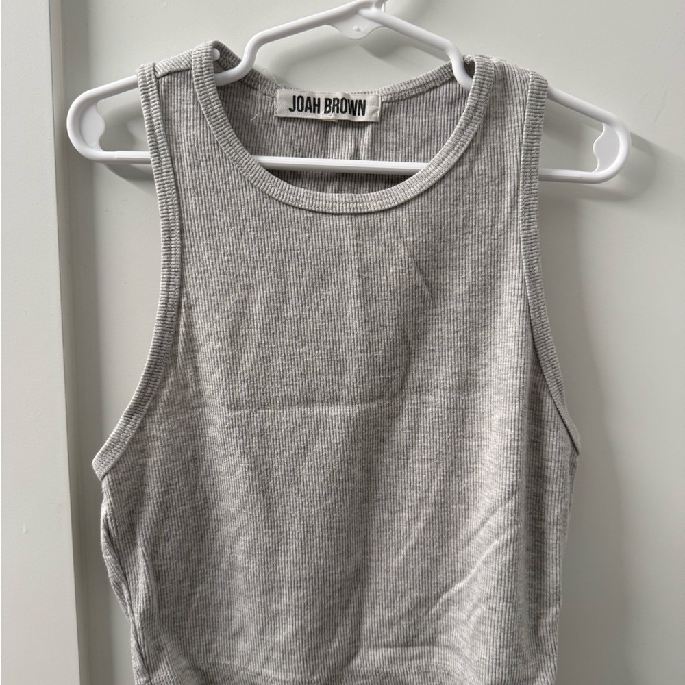 Joah Brown Light Gray Sleeveless Tank Size XS/S
